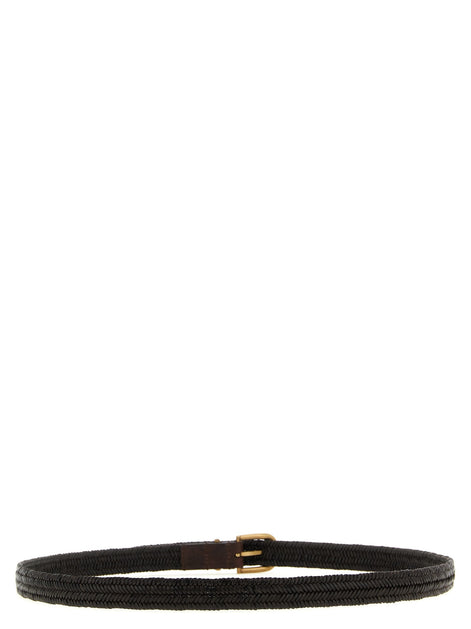 Stretch leather belt