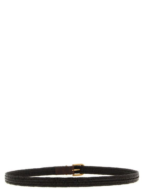 Stretch leather belt