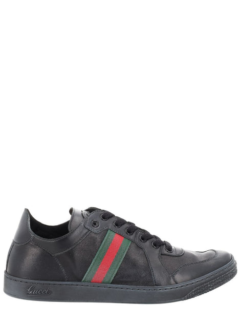 "STRETCH" LEATHER EFFECT SNEAKER