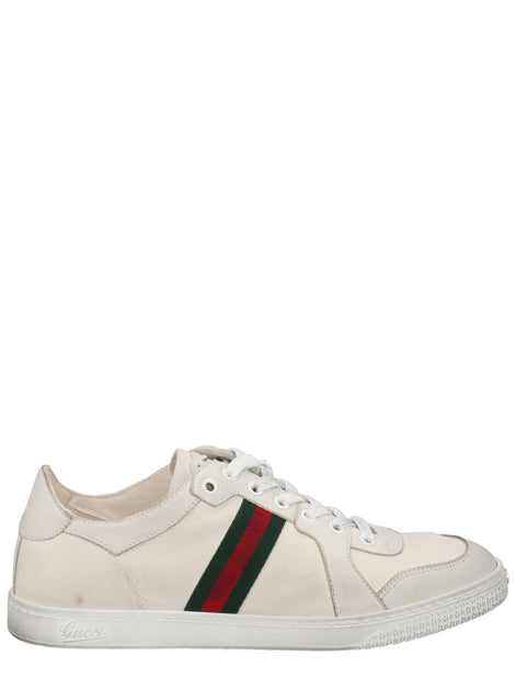"STRETCH" LEATHER EFFECT SNEAKER