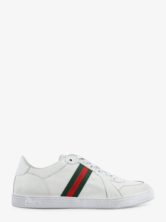 Stretch leather sneakers