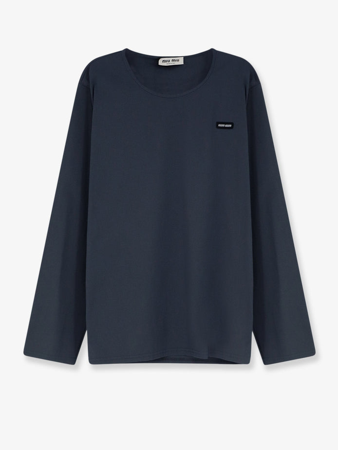 Stretch poplin top