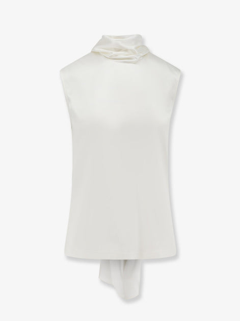 Stretch satin top