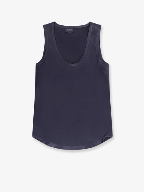 Stretch silk tank top