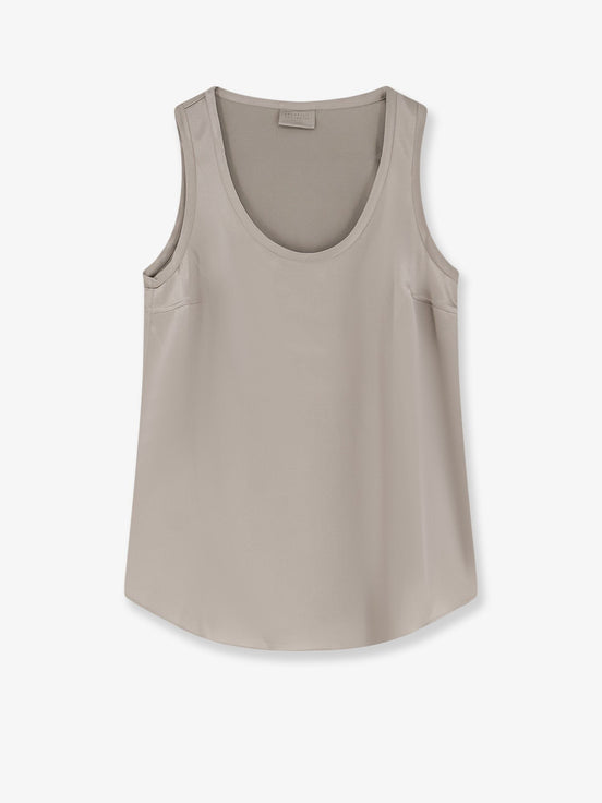 Stretch silk top
