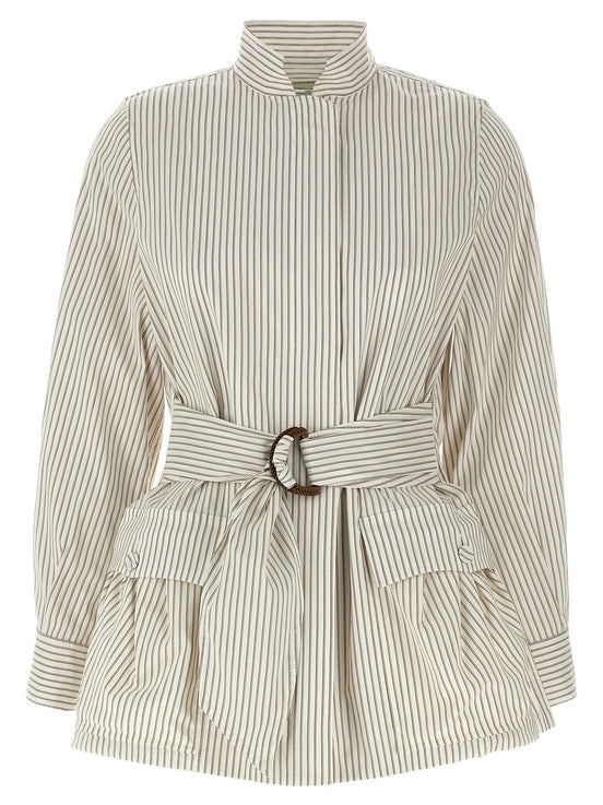 Striped blouson