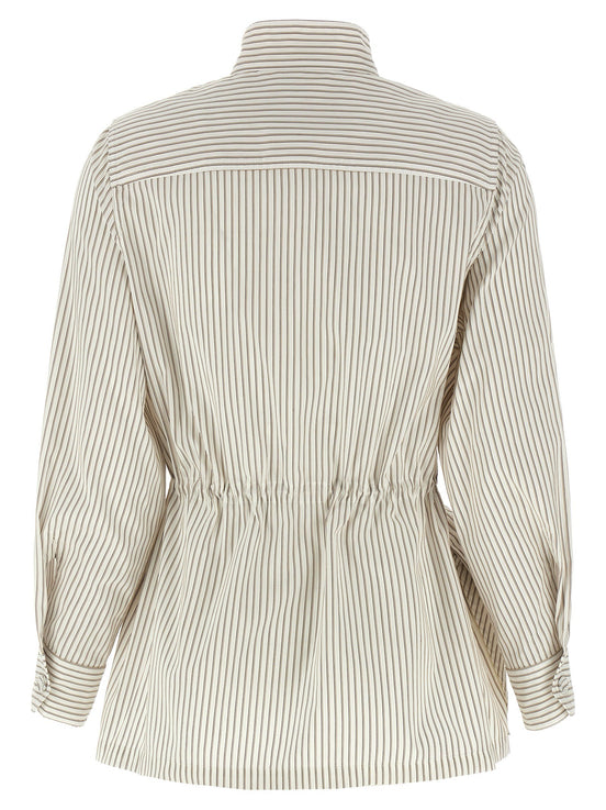 Striped blouson