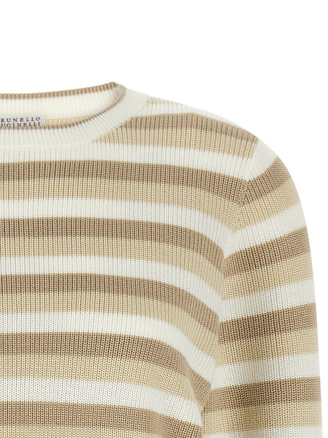Striped cotton sweater