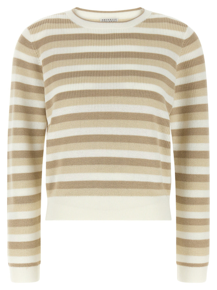 Striped cotton sweater