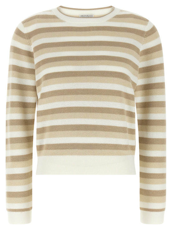 Striped cotton sweater