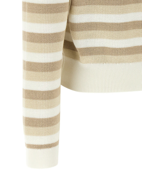 Striped cotton sweater