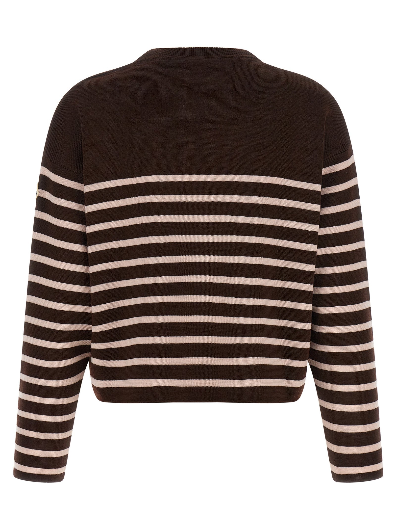 Striped sweater with embroidery