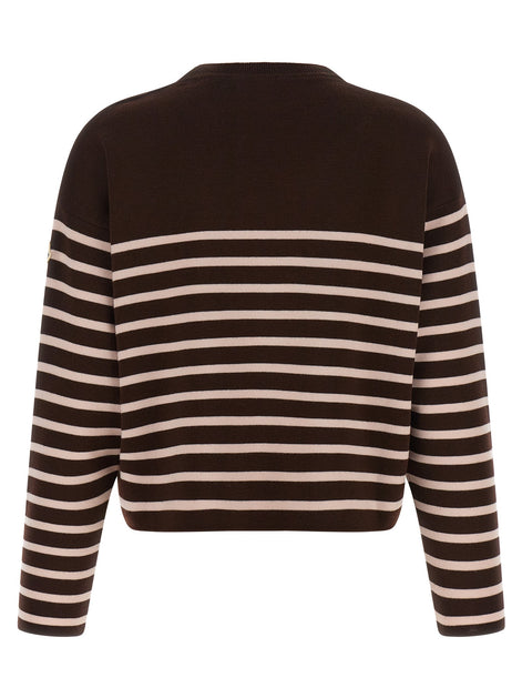 Striped sweater with embroidery