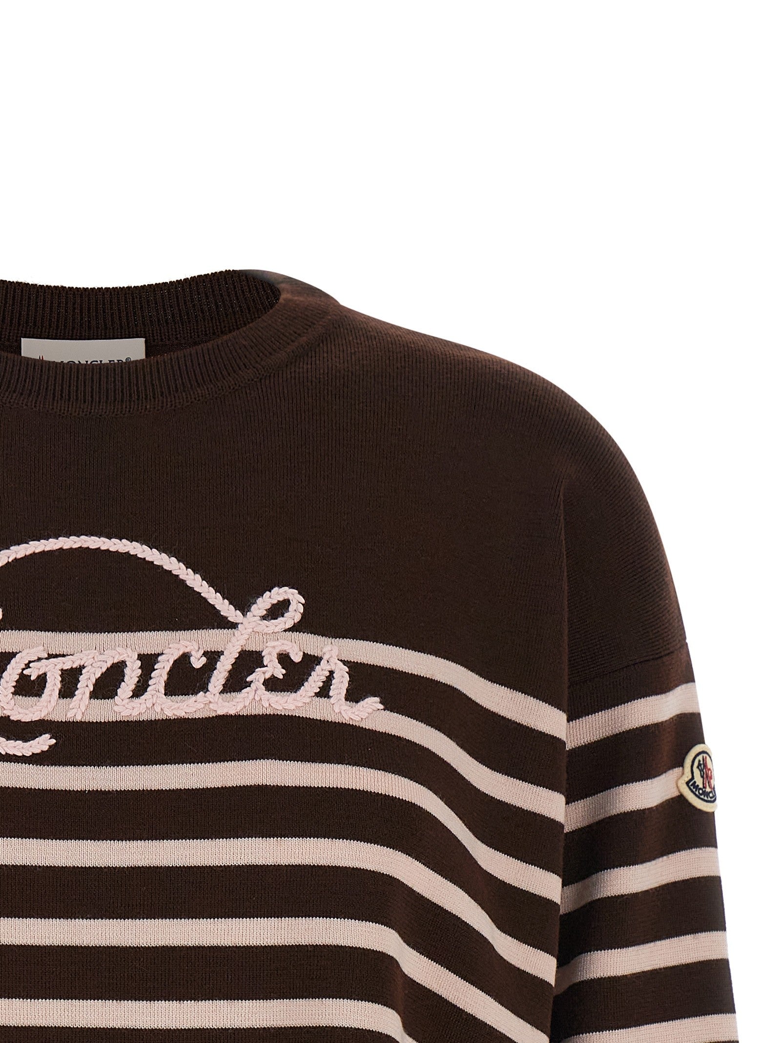 Striped sweater with embroidery