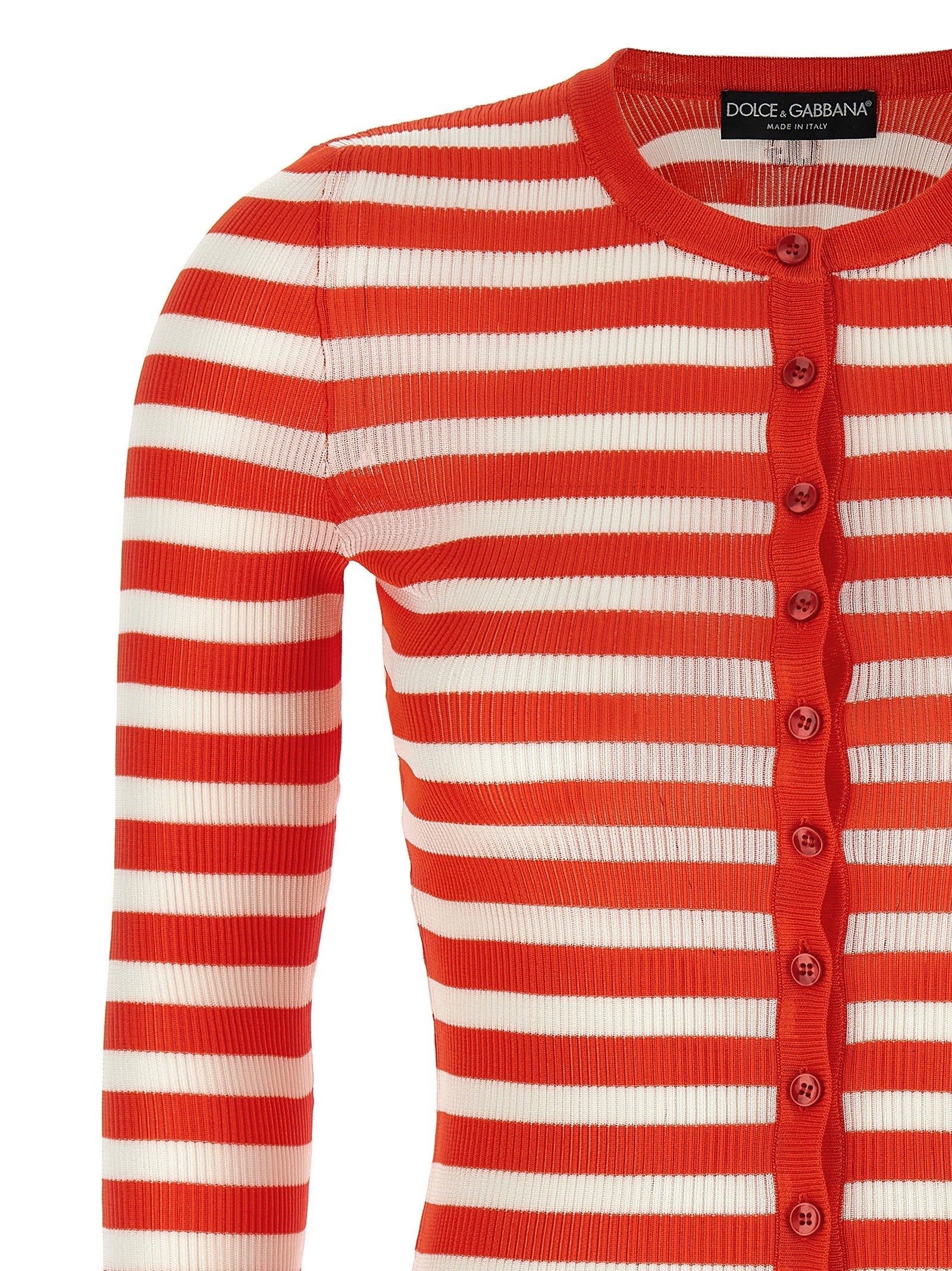 Striped viscose cardigan