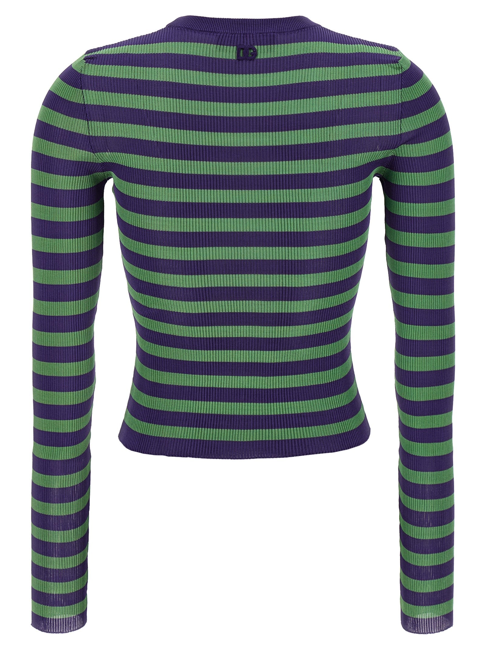 Striped viscose sweater