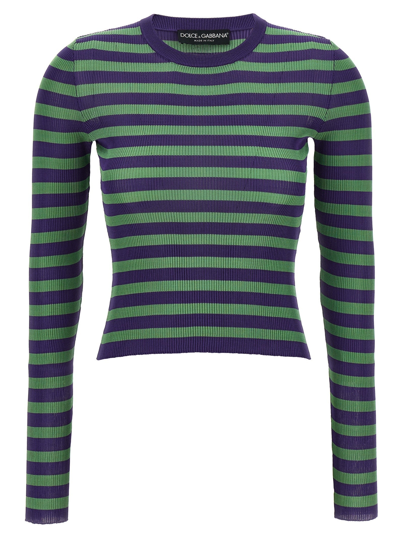 Striped viscose sweater