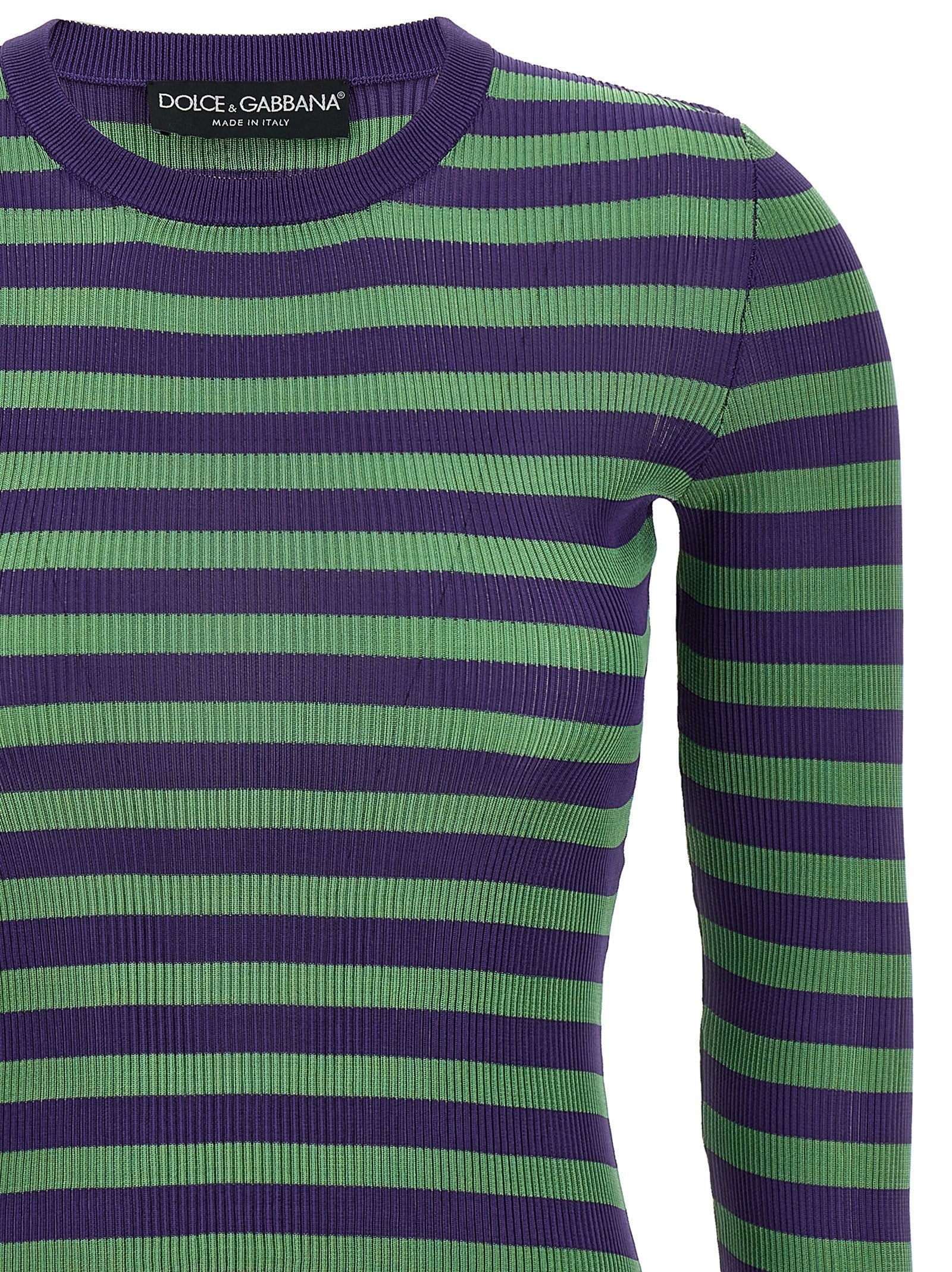 Striped viscose sweater