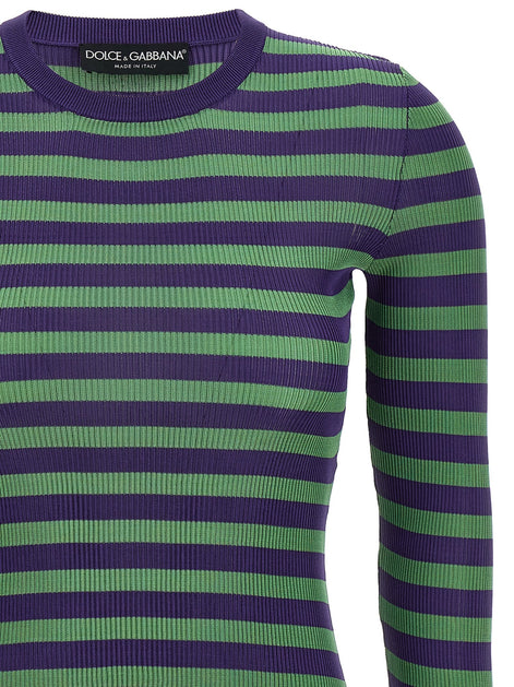 Striped viscose sweater