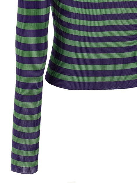 Striped viscose sweater