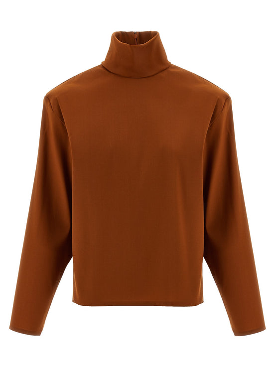 Structured shoulder sweater