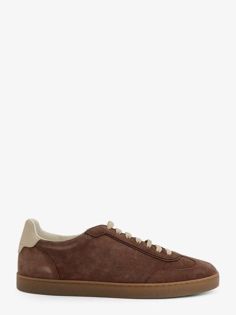 Suede and leather sneakers