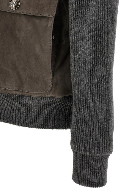 Brunello Cucinelli Suede and wool jacket