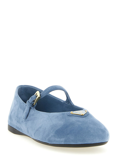 Suede ballet flats