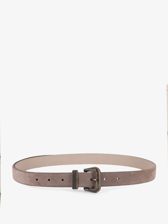 Suede belt with Monili loop