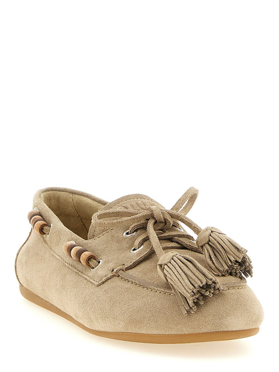 Suede boat shoe