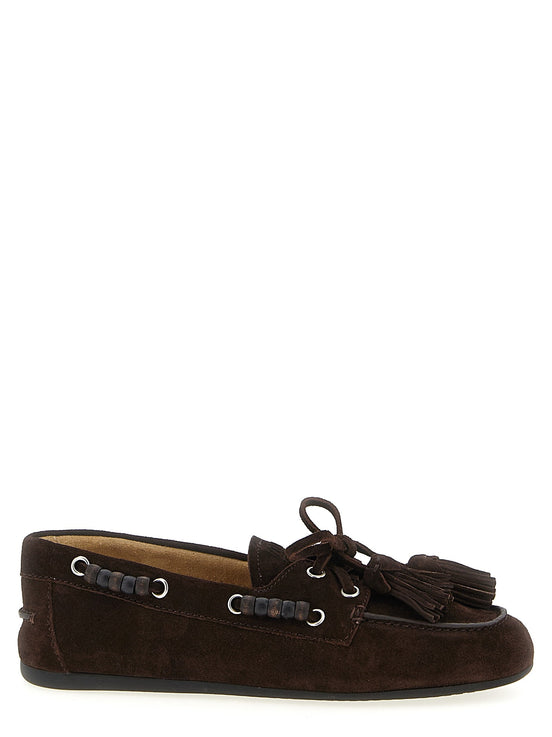 Suede boat shoe