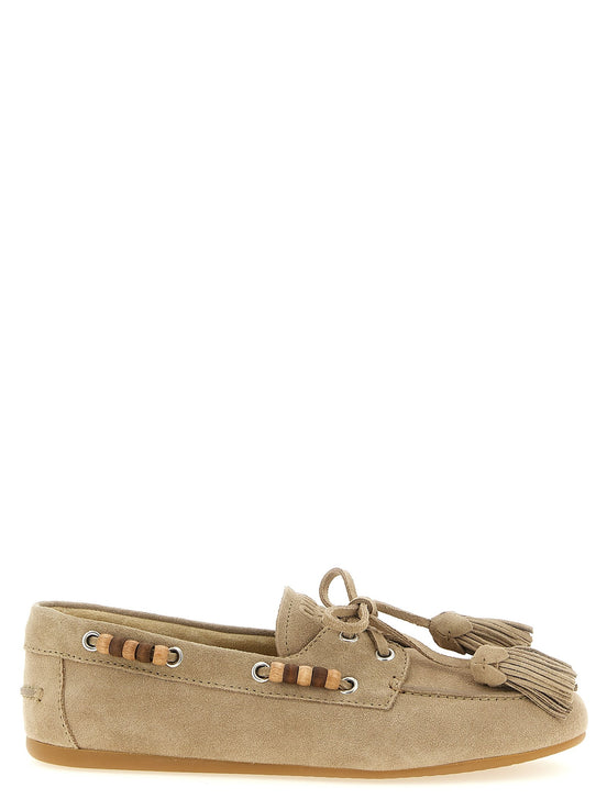 Suede boat shoe