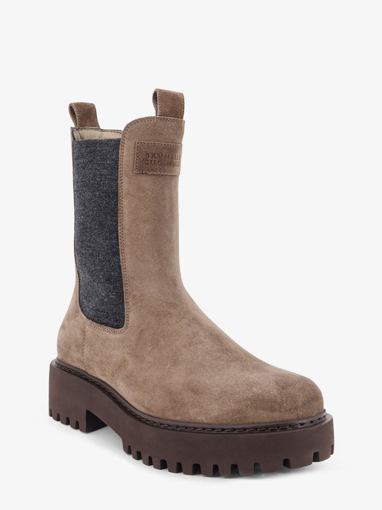 Suede Boots with Precious Loop detail