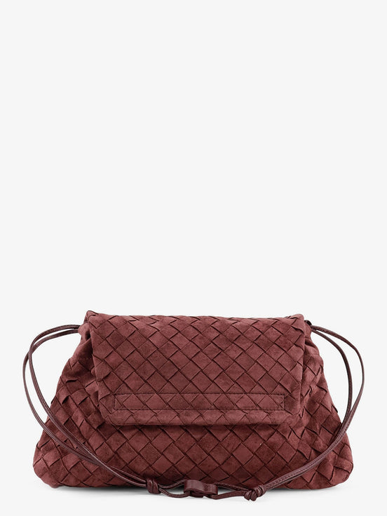 Suede Giorno crossbody bag with Intrecciato motif