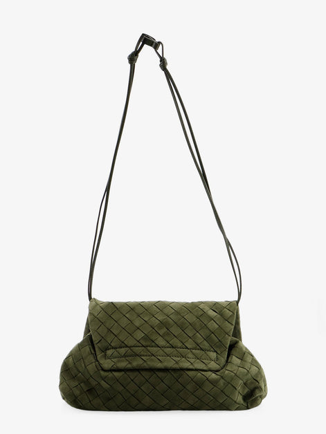 Suede Giorno shoulder bag with Intrecciato pattern