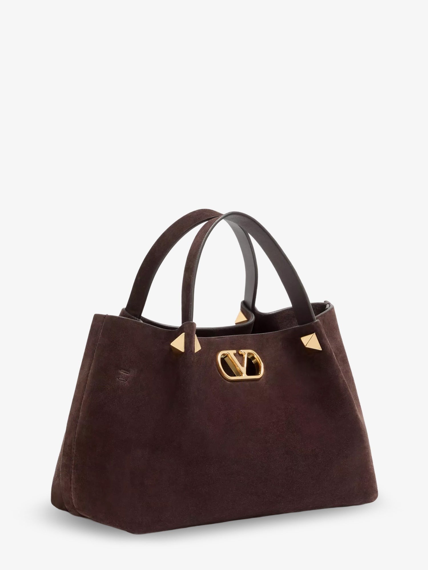 Valentino Garavani Suede handbag with metal VLogo
