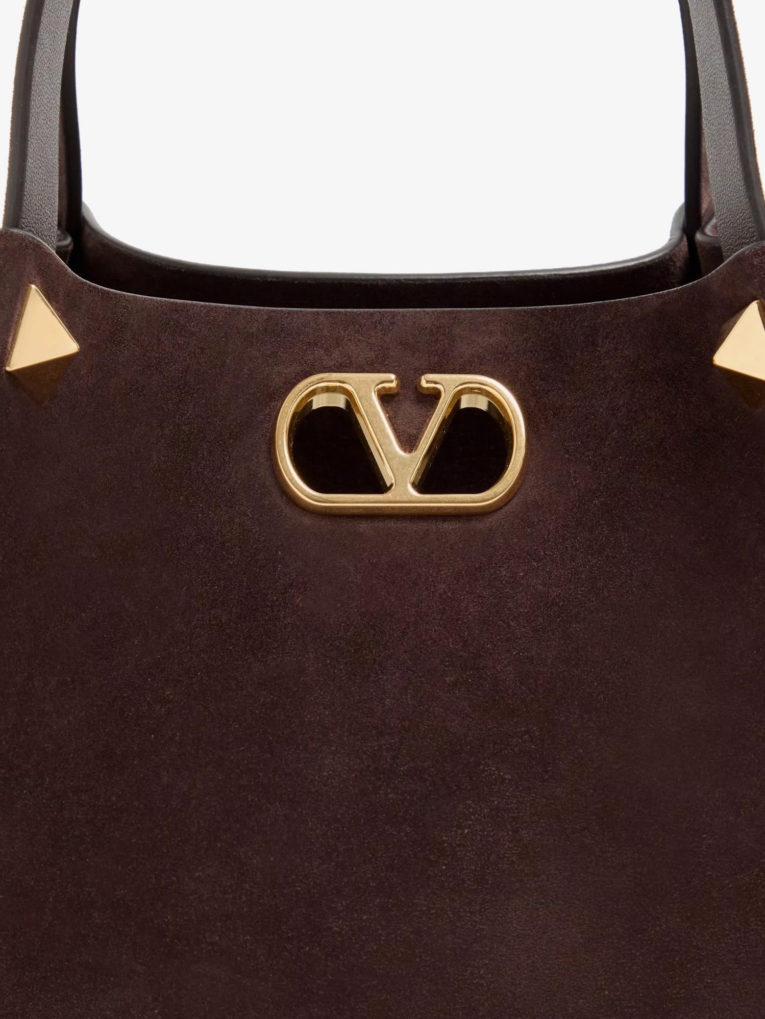 Valentino Garavani Suede handbag with metal VLogo