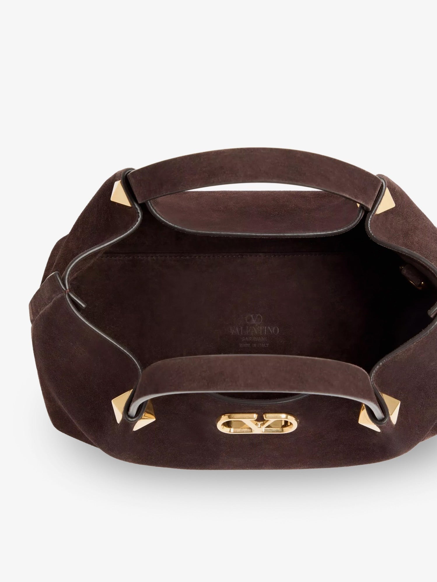 Valentino Garavani Suede handbag with metal VLogo