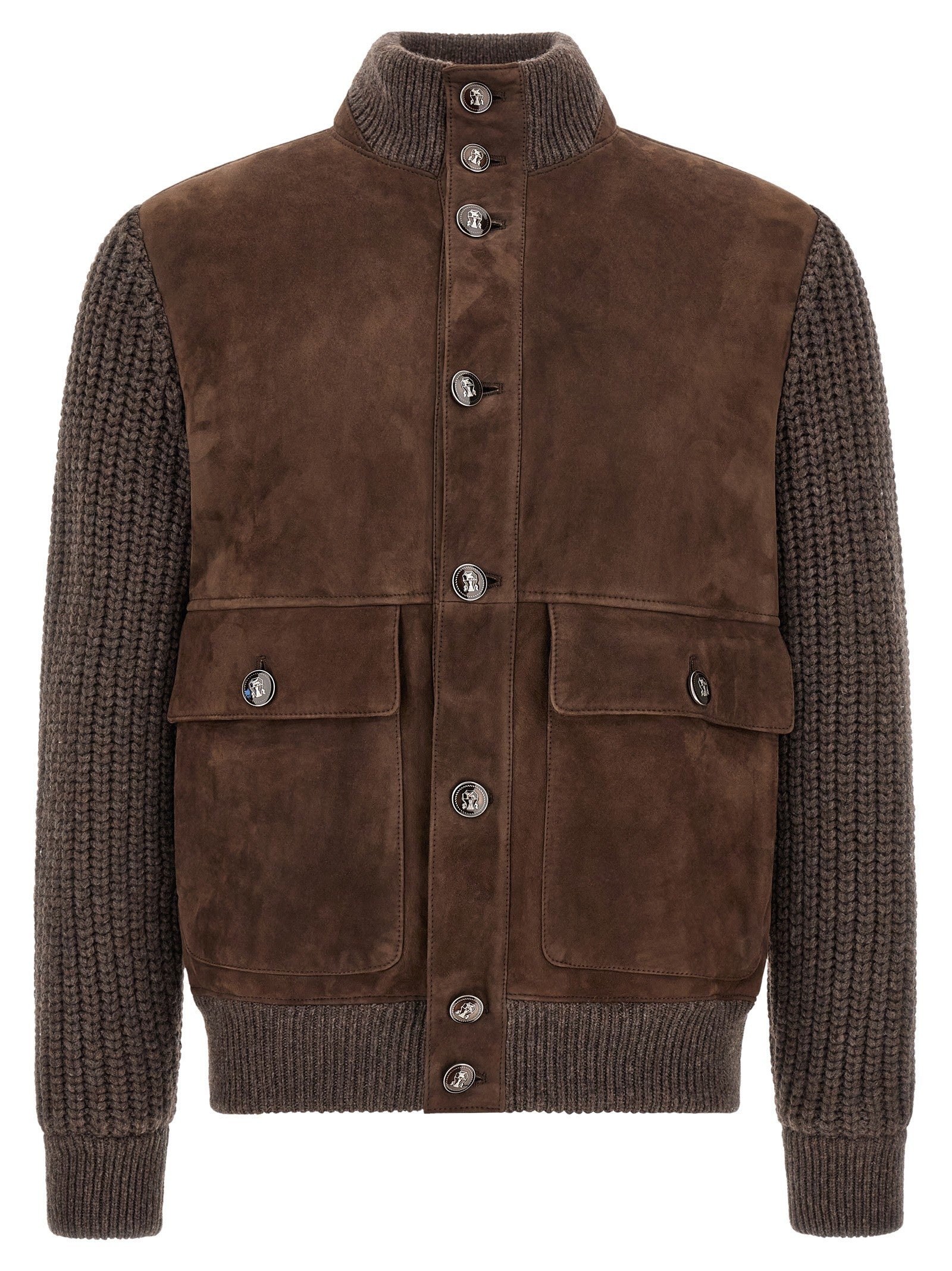 Suede insert jacket