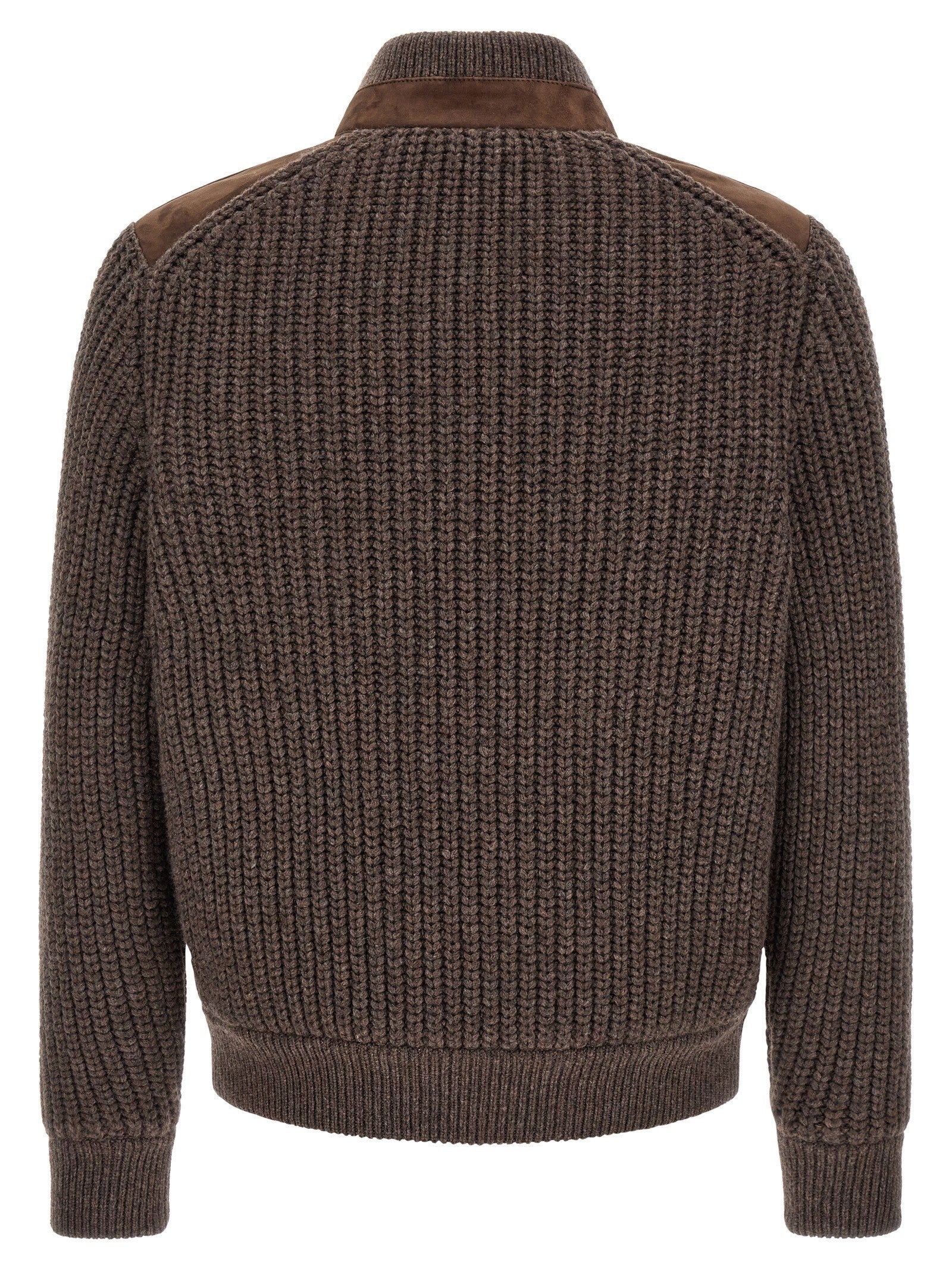 Suede insert jacket