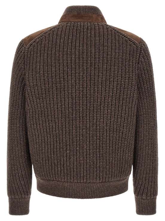 Brunello Cucinelli Suede insert jacket