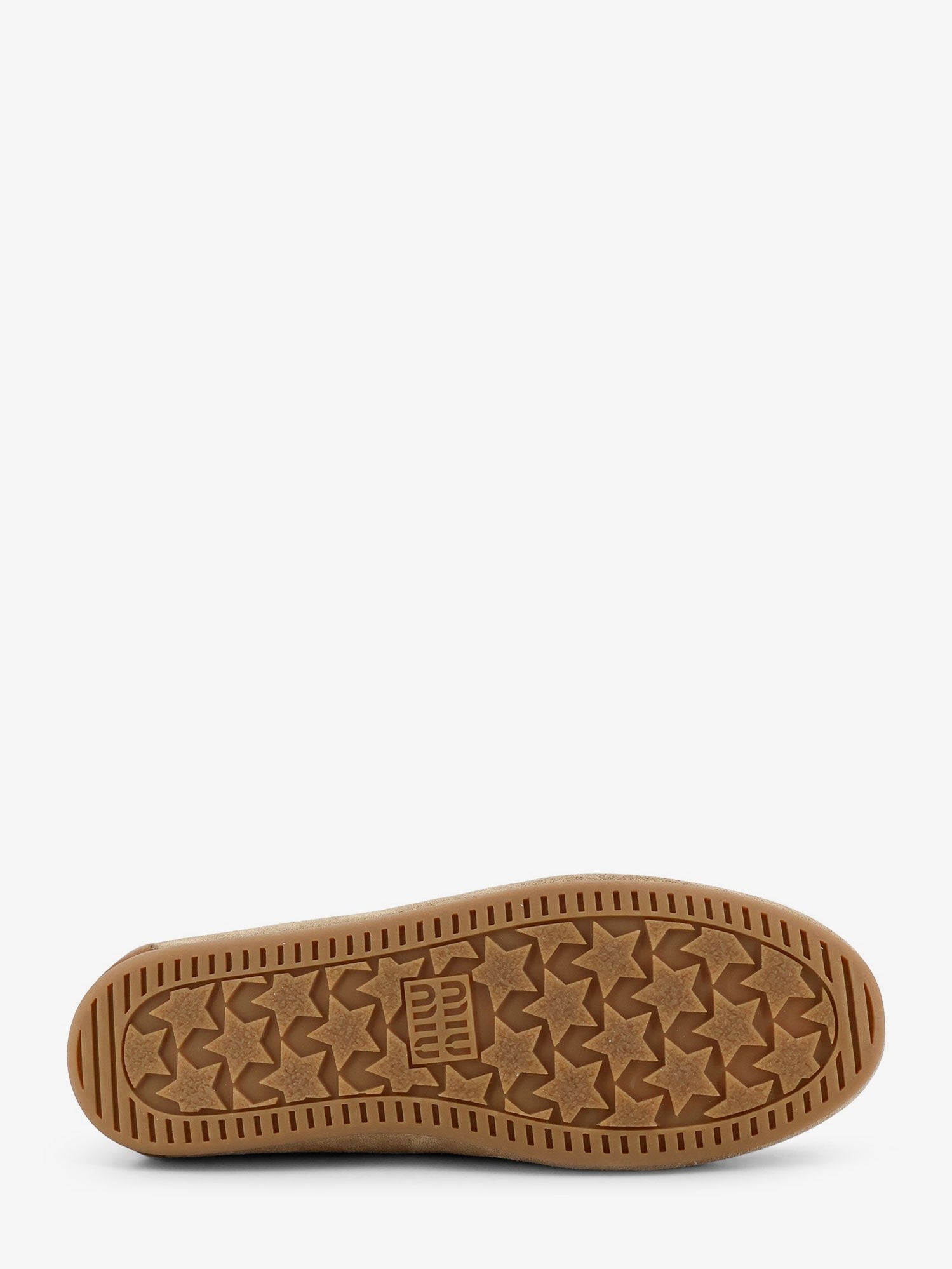 Suede loafer with leather inserts