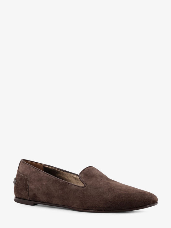 Suede loafers with Monili detail