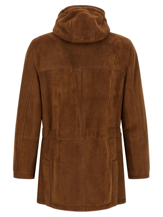 Brunello Cucinelli Suede parka