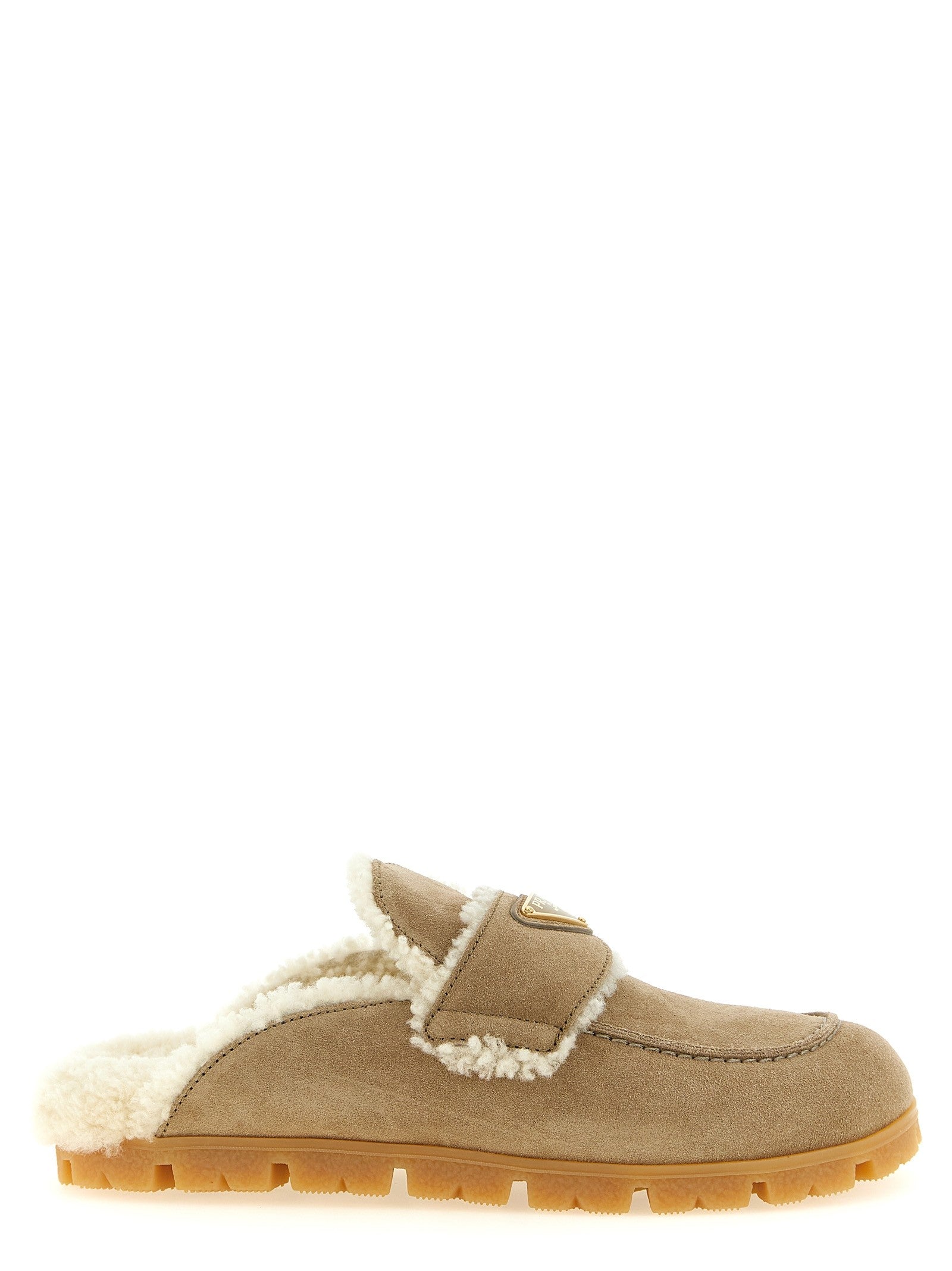 Suede sabots