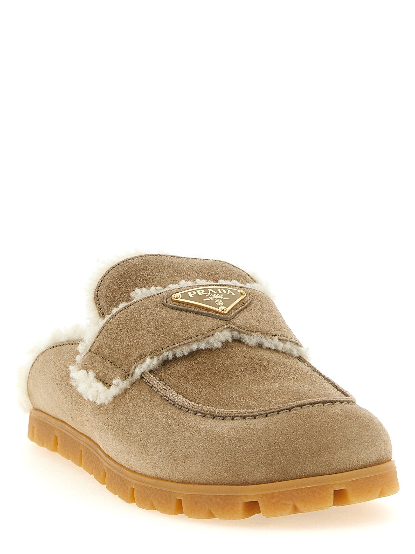 PRADA Suede sabots