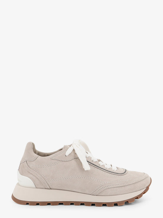 Suede sneakers with Monili embellishment