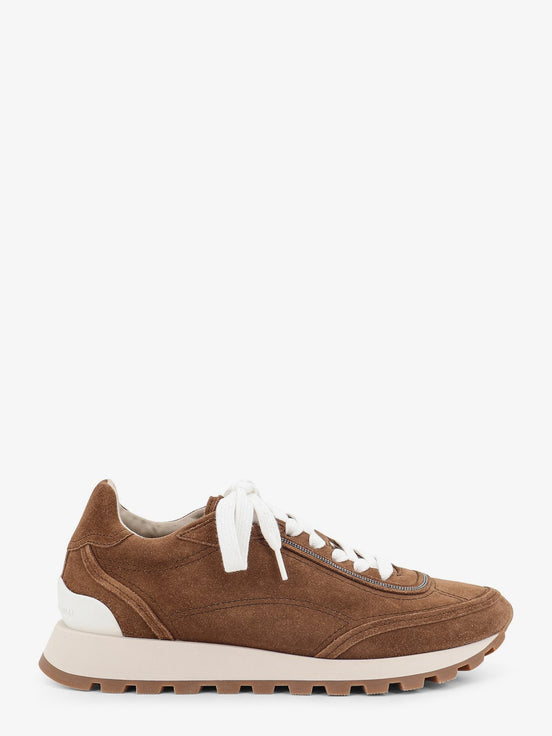 Suede sneakers with Monili embellishment