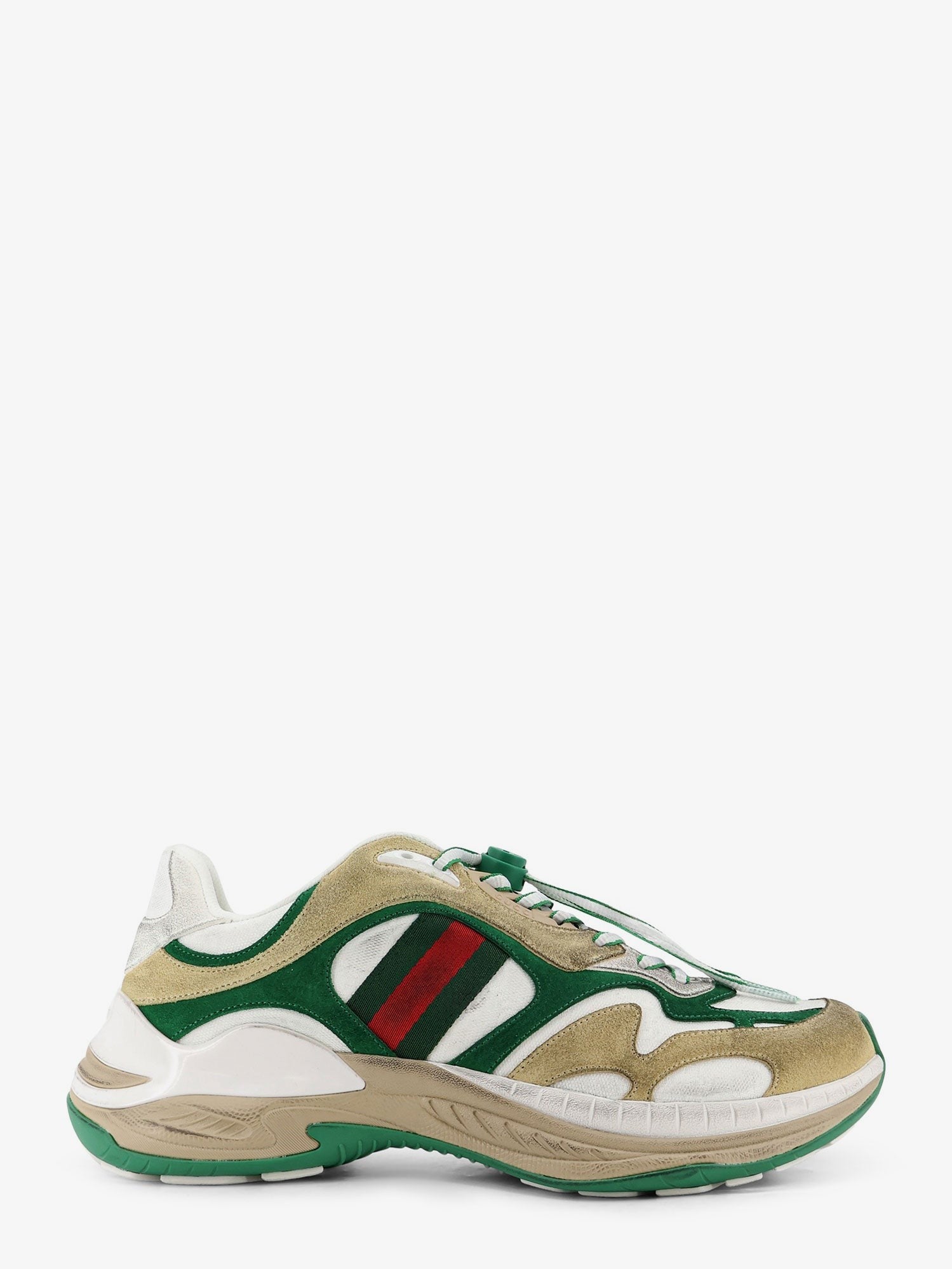 Suede sneakers with side Web detail