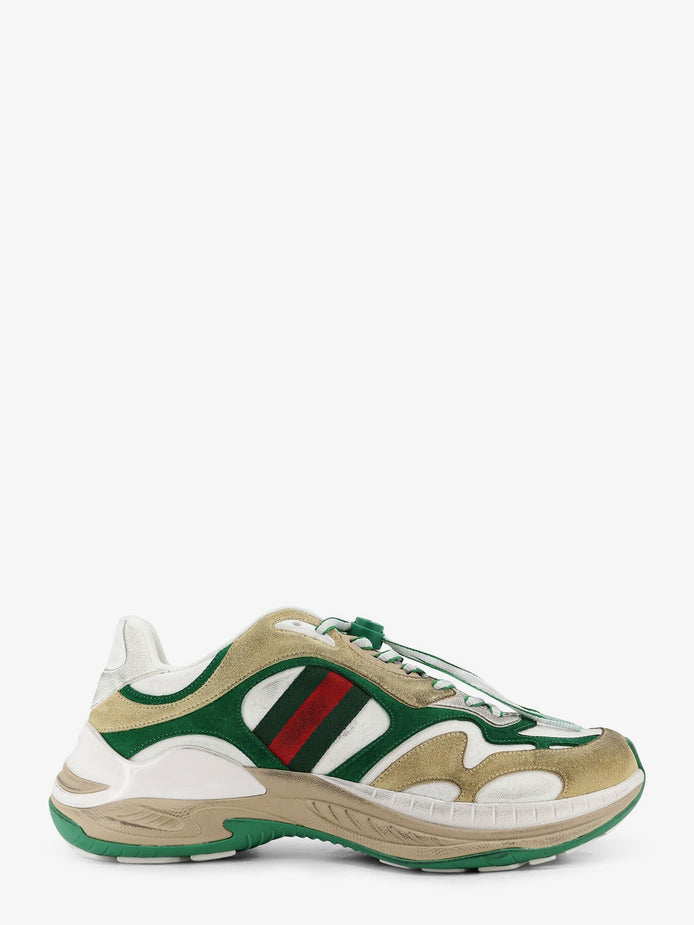 Suede sneakers with side Web detail